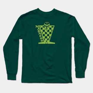 Madness Checkerboard HD - Green Long Sleeve T-Shirt